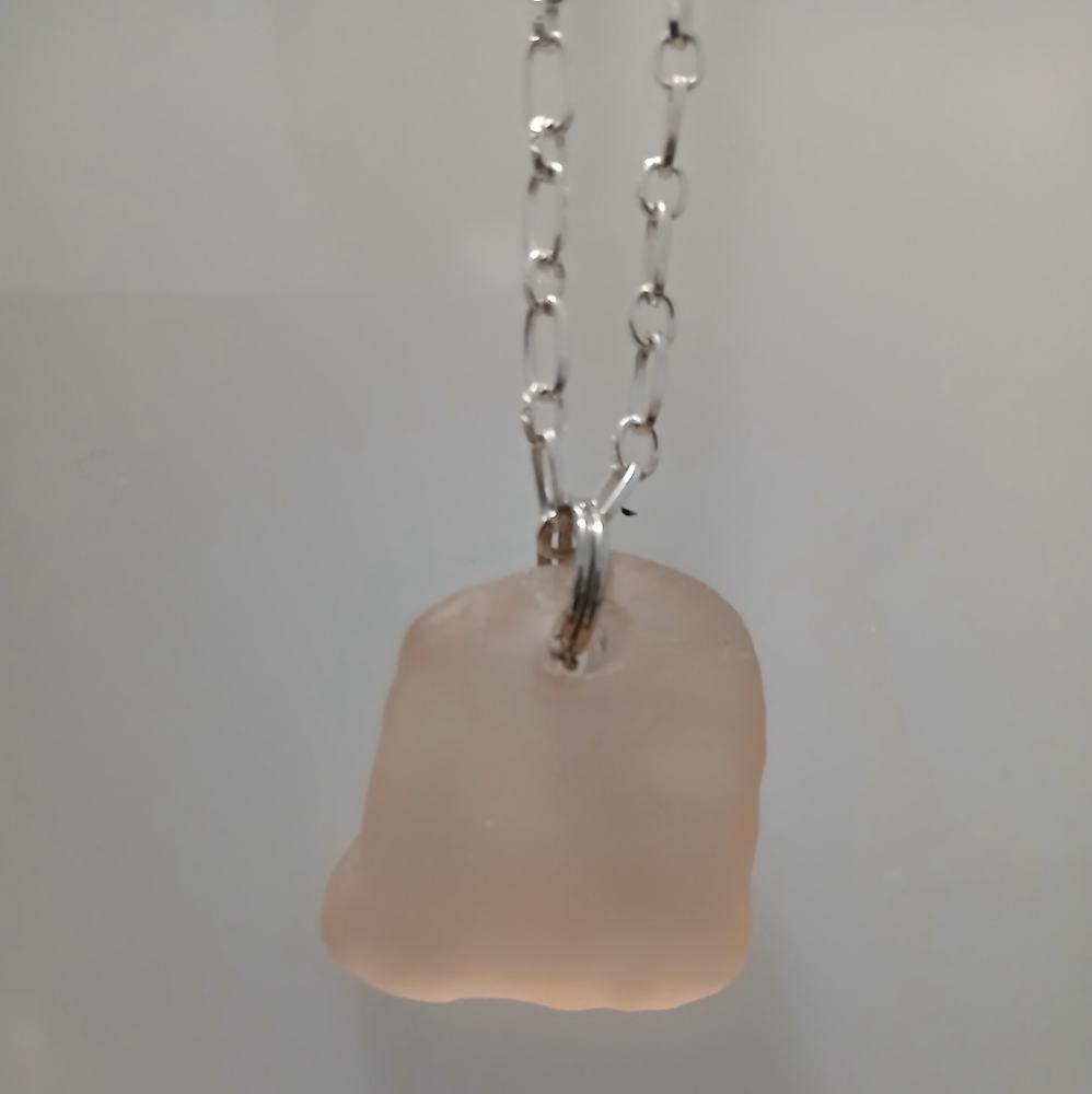 Pink Beach Glass Necklace